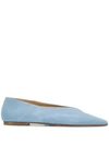 AEYDE AEYDE POINTED TOE BALLERINAS - 蓝色