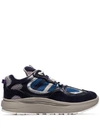 Eytys Jet Turbo Leather And Suede Trainers In Blue