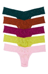 Hanky Panky Signature Low-rise Thongs, Set Of 5 In Coburg
