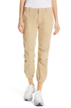 NILI LOTAN STRETCH COTTON TWILL CROP MILITARY PANTS,99 W12