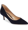Gianvito Rossi 70mm Pointed-toe Pumps In Denim Blue Suede