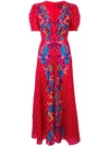 SALONI SALONI POLKA DOT MAXI DRESS - 红色