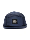 STONE ISLAND BLUE LOGO EMBROIDERED PATCH HAT