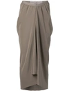 RICK OWENS GATHERED SKIRT