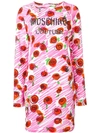 MOSCHINO ROSE LOGO FITTED DRESS
