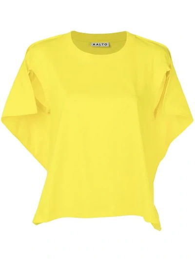 Aalto Sleeveless Flared Top - 黄色 In Yellow
