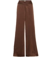 ARJE NAIA HIGH-RISE WIDE-LEG SATIN trousers,P00370591