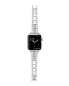 Lagos Smart Caviar Diamond Pave 38mm Apple Watch Bracelet In White/silver