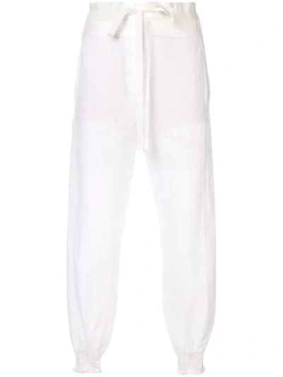 Ann Demeulemeester Casual Linen Trousers - 白色 In White