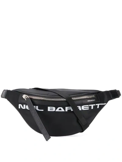 Neil Barrett Logo Print Belt Bag In Black White