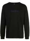 YOHJI YAMAMOTO YOHJI YAMAMOTO LOGO PRINT SWEATSHIRT - 黑色