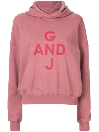Goen J Logo Hoodie In Pink