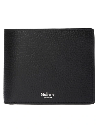 Mulberry Logo Stamp Wallet In Black