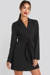 CHLOÉ TIE SHORT BLAZER DRESS BLACK