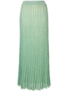 Missoni Pleated Metallic Ribbed-knit Maxi Skirt In L6031