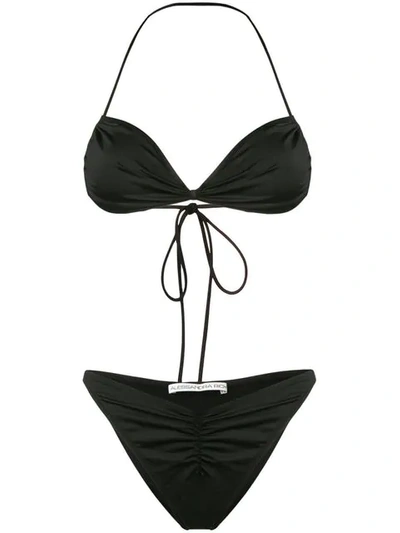 Alessandra Rich Triangle Bikini In Black