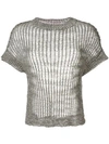 ANTONELLI ANTONELLI RUFA KNITTED TOP - 银色