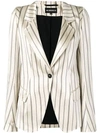 ANN DEMEULEMEESTER ANN DEMEULEMEESTER STRIPED BLAZER - 大地色