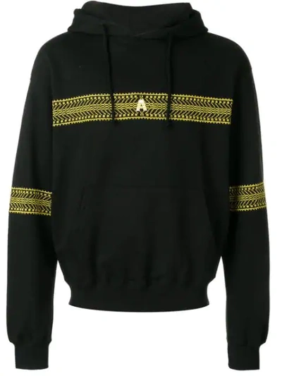 Adish Bestickter Kapuzenpullover In Black