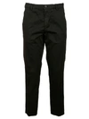 Dondup Perfect Stretch Cotton Black Slim Trousers