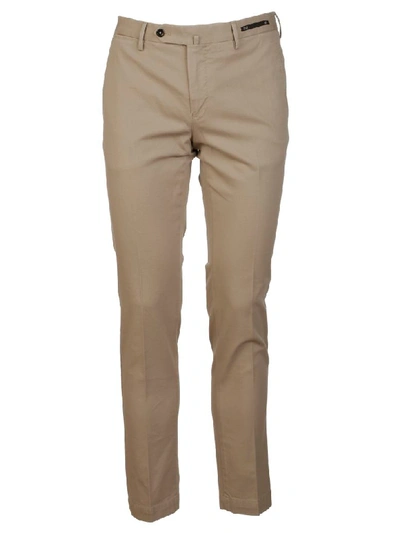 Pt01 Super Slim Fit Trousers In Beige