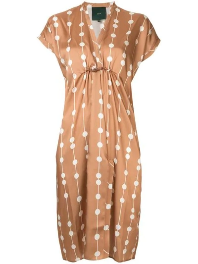 Jejia Dots V-neck Dress In Sand