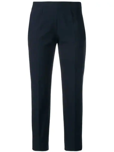 Piazza Sempione Slit Hem Trousers In Blue