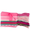 LOEWE LOEWE STRIPED SCARF - 粉色