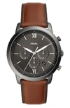 FOSSIL NEUTRA CHRONOGRAPH LEATHER STRAP WATCH, 44MM,FS5512