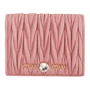 MIU MIU Pink Quilted Crystal Wallet