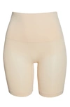 Yummie Cooling Fx High Waist Mid Thigh Shaping Shorts In Frappe