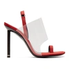 ALEXANDER WANG ALEXANDER WANG RED SATIN KAIA HEELS