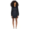 MANSUR GAVRIEL MANSUR GAVRIEL NAVY SILK FLOWY DRAWSTRING COAT