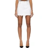 AGOLDE AGOLDE WHITE DENIM QUINN HI RISE MINISKIRT