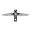 LUKA SABBAT X MONINI LUKA SABBAT X MONINI SILVER BABY CROSS ENCRUSTED RING