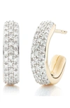 Monica Vinader Fiji Mini Hoop Diamond Earrings In Gold
