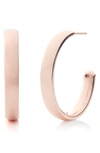 Monica Vinader Fiji Large Hoop Earrings In Rose Gold
