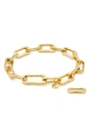 Monica Vinader Gold Plated Vermeil Silver Alta Capture Charm Bracelet In Yellow Gold