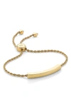 Monica Vinader Engravable Linear Friendship Chain Bracelet In Yellow Gold