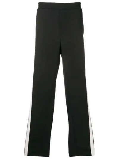 Valentino Mesh Side Stripe Track Trousers In Black