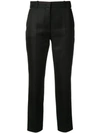 Emilio Pucci Cropped High-waisted Trousers In Black