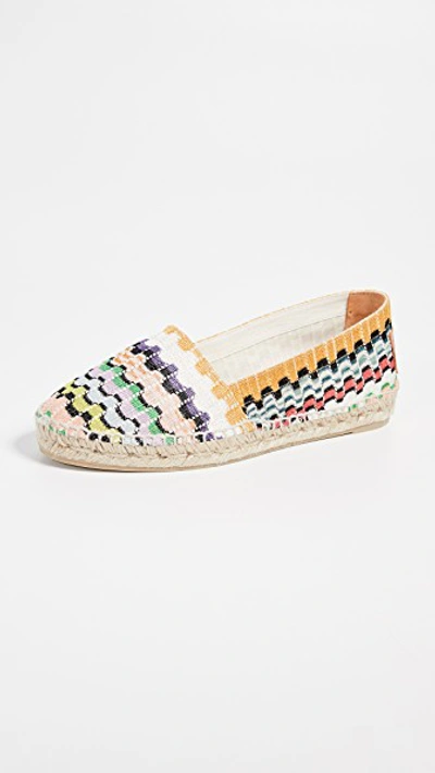 Castaã±er + Missoni Kenda Crochet-knit Espadrilles In Yellow