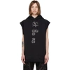 RAF SIMONS RAF SIMONS BLACK CLUBBERS SLEEVELESS HOODIE