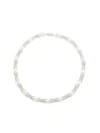 ADRIANA ORSINI Rhodium-Plated Sterling Silver, 8-8.5mm Pearl & Cubic Zirconia Collar Necklace