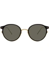 LINDA FARROW OVAL FRAME SUNGLASSES