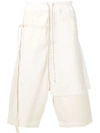 RICK OWENS DRKSHDW LAYERED TRACK SHORTS