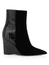 GIUSEPPE ZANOTTI Mixed Media Wedge Bootie