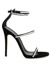 GIUSEPPE ZANOTTI Kanda Ankle-Strap Crystal-Embellished Suede Sandals