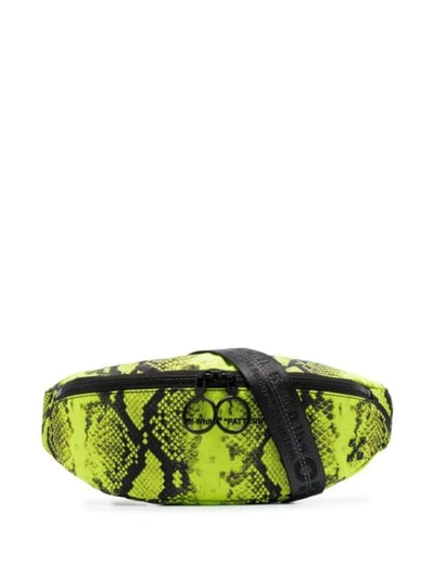 Off-white Neon Yellow Python-print Belt Bag In Fluo Yellow