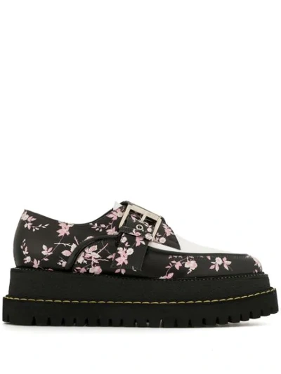 N°21 Floral Buckle Loafers In Black